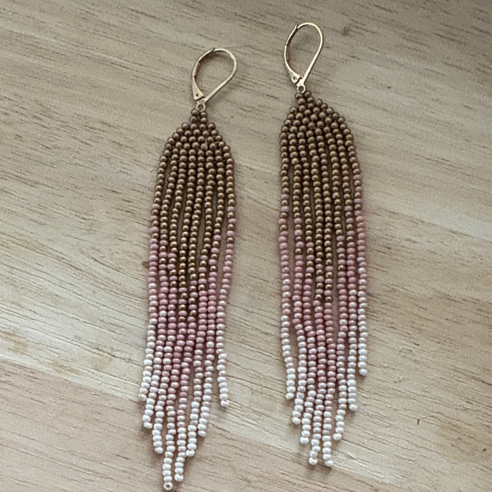 Elegant Ombre Beaded Earrings